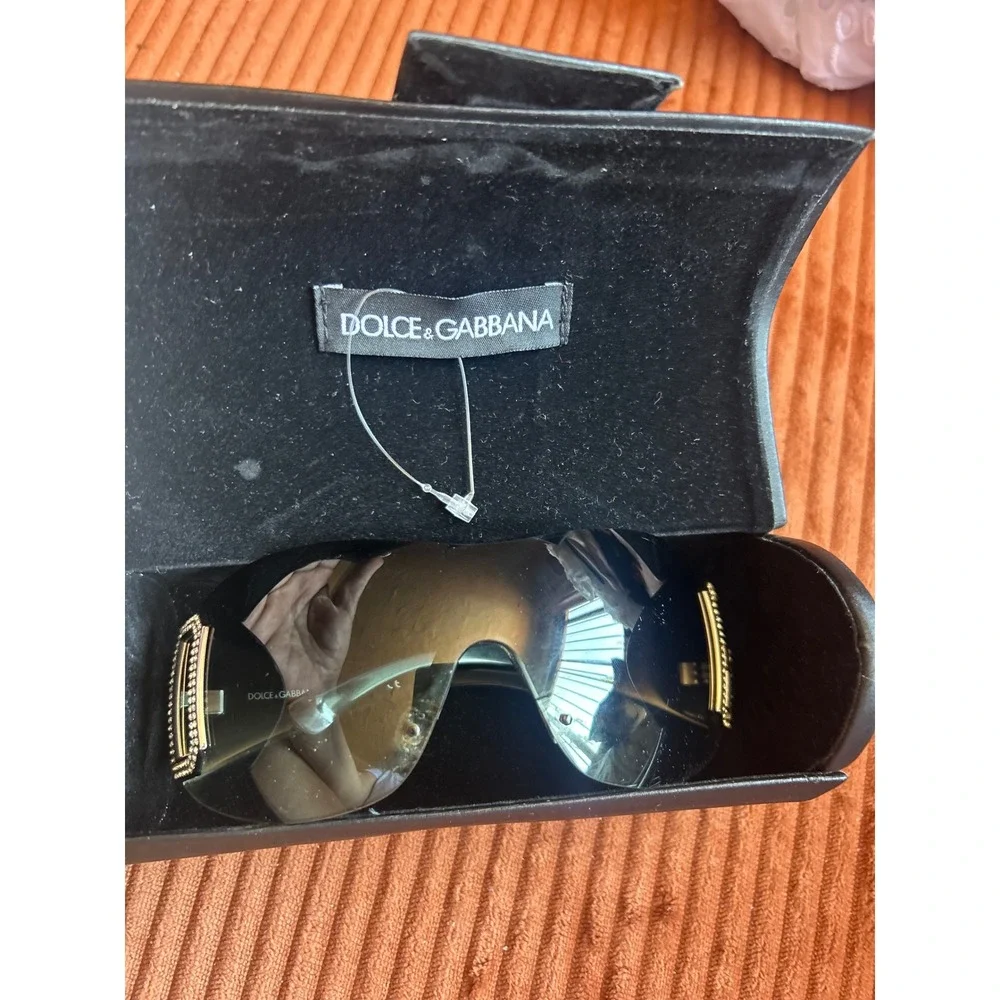 Dolce & Gabbana Sunglasses Women's Size OS Black Good Crystal‎ Shield DG893-S